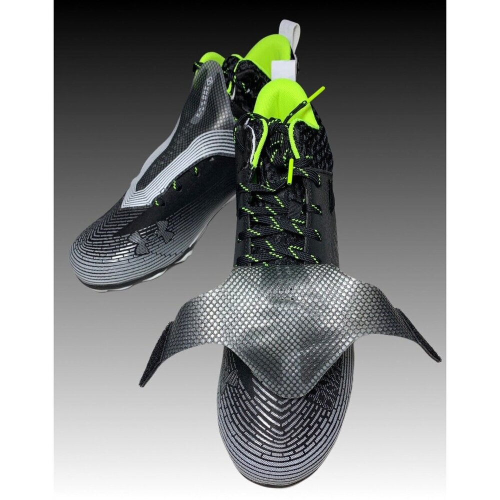 Under Armour Men's Highlight Hammer MC Football Cleat Black/White Size 12 - Picture 6 of 9